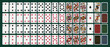 © Yevhen - Playing Blackjack and Poker cards, full deck, face and back side. Vector editable illustration. Modern casino look. Premium luxury digital-ready design.