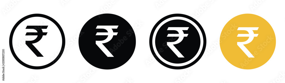 Indain Rss Logo Rupee symbol Indian Rs sign vector illustration Indian rupees icon ...