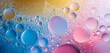 © AliceHere - Fundo abstrato com bolhas coloridas em tons pastéis e efeito macro artístico