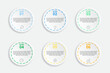 © Md - Numbered blank sticker labels with handwritten text and icons on white background