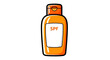 © FalghiStock - Orange bottle with SPF label for sun protection cream or lotion.