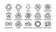© Cali6ro - Recycling and circular economy icons displayed in grid on white background