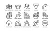 © Cali6ro - Road hazard and navigation icons showing traffic warnings in grid
