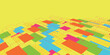 © J BOY - Abstract geometric pattern with colorful rectangles and dashed lines