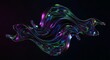 © singgih - Abstract colorful flowing liquid with vibrant neon hues on black background.