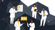 © Sendla - Diverse group of scientists working.