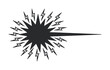 © Alea_John - レトロな稲妻の閃光と爆発のベクターイラスト, 鋭いスパークと雷のエネルギーシンボル, 黒いシルエットのコミック風グラフィック素材, 衝撃やパワーを表現するデザイン要素