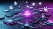© Sajib - Advanced artificial intelligence processor chip with glowing light