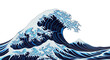 © Image - A powerful depiction of a large wave crashing with detailed foam and spray on transparent background