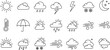 © BonyAmin - weather icons set in black and white line art