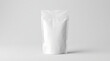 © LavaVella - Blank White Stand-Up Pouch Mockup Isolated on White Background