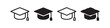 © liubomir118809 - Graduation cap icon set for education and academic achievement mortarboard