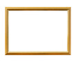 © banphote - Classic rectangular gold picture frame with simple elegant design, isolated on transparent background.
