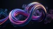 © OBSIMAGES AI  - Colorful Abstract Infinity Loop Infinity Loop Colorful Design Swirl Smoke 3D. Concept featuring infinity, loop, colorful, design, swirl for professional commercial design.