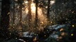 © Irfan - Sunbeams pierce a mystical forest floor, illuminating tiny sparkling particles