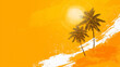© Sönke Hayen - Tropische Palmen Silhouette im Sonnenuntergang – leuchtend orange Sommer Hintergrund mit exotischem Urlaubsfeeling