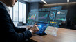 © StockSphere - ai hr analytics and KPI performance management concept, employee evaluation dashboard, employee evaluation scoring system, data analytics to improve workforce strategy and decision making