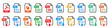 © Comauthor - File type icon set. Format, download, PDF, DOC, PPL, XLS, PNG, JPG, text, image, folder, document symbol on white background - stock vector.