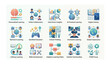 © Cali6ro - Icons of modern learning and digital education on white