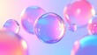 © Gaga - Abstract iridescent spheres floating in a dreamy, colorful space, creating a mesmerizing visual effect.