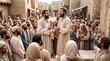 © Svitlana Vorotniak - Apostle Philip preaching the word of God to the crowds in Samaria. Biblical scene representing the Acts of the Apostles, ministry, evangelism, faith and historical religious tradition.