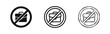 © drawing lines - No Work or Briefcase Prohibited Icons for Work-Life Balance and Unemployment