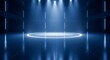 © Bisca - Large Empty Studio Hall with Glowing Circle and Spotlights