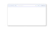 © UniQ Stock - Modern web browser interface in a bright transparent theme, featuring a simplified toolbar with search input and essential icons, clean page