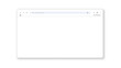 © UniQ Stock - Open web browser interface in light mode, featuring a prominent search bar, navigation arrows, and various icons on an empty page