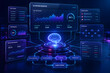 © SmartCreation - Smart AI System Monitoring Real Time Data Workflow with Digital Dashboard and Automated Process Control Futuristic 3D Concept