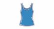 © celek - Simple blue tank top graphic with outline