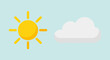 © UP ZONE - Sunny weather with a cloud floating in the sky on a beautiful day