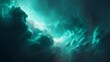 © Leo - Vivid Emerald Lightning Illuminates Dark Stormy Sky With Dramatic Clouds