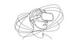 © tanuzz - “Continuous Line Art men Wearing VR Headset – Immersive Virtual Reality Experience Minimalist One Line Drawing”