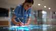 © Winston - Healthcare professional inputting patient information in digital recor