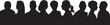 © Curto - vector,Silhouette of a group of people, side and front view, headshot