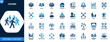 © JIm Studio - Crowd icon set, group people, community, audience, team, social gathering, population, users. Solid icons collection. Vector.