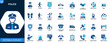 © JIm Studio - Police icon set, law enforcement, officer, patrol car, badge, station, security, emergency response, public safety. Icons collection. Vector.