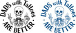 © MDLIMON - Cool dads with tattoos are better unique skeleton graphic design for awesome fathers dad gifts