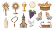 © Igorbmm - Christian religious symbols and icons set for eucharist and church service transparent background