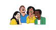 © Deriel - Diverse group of people sharing laughter.