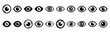 © ZogodishChandra - Collection of  eyeball silhouette design element art. Happy Halloween Vector  silhouette icons.