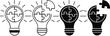 © Jubayer - Idea, and solution icon with light bulb made of puzzle pieces, symbolizing problem solving, creativity, innovation, brainstorming, strategic thinking. vector design.
