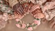 © Наталья Добровольска - Diverse hands adorned with jewelry surround floral wreath on soft background
