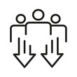© Sejal - User Decrease Arrow Icon.User Reduction Arrow Icon.User Down Arrow Outline..eps