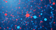 © Salman - Network connections with red and blue nodes