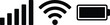 © Zahid - Mobile device signal strength indicator with wifi and battery icons on white background