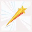 © yan - Golden Shooting Star with Streaks