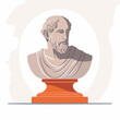© widya - Illustration of a classical marble bust of a bearded man