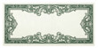 © Chrixxi - Blank dollar bill frame with ornate border isolated on transparent background